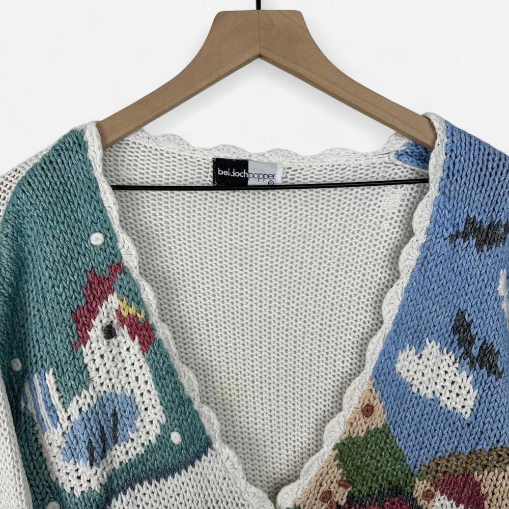Beldoch popper farm whimsical knit cardigan - Picture 4 of 8